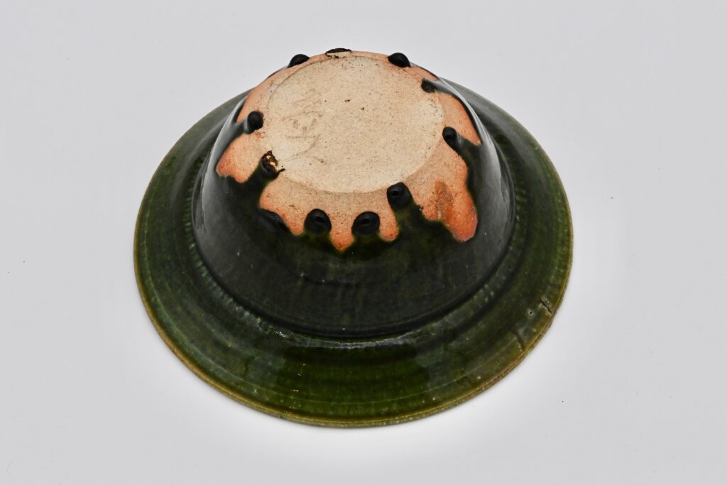 碧玉釉カブト鉢（黒田陶々庵織箱）