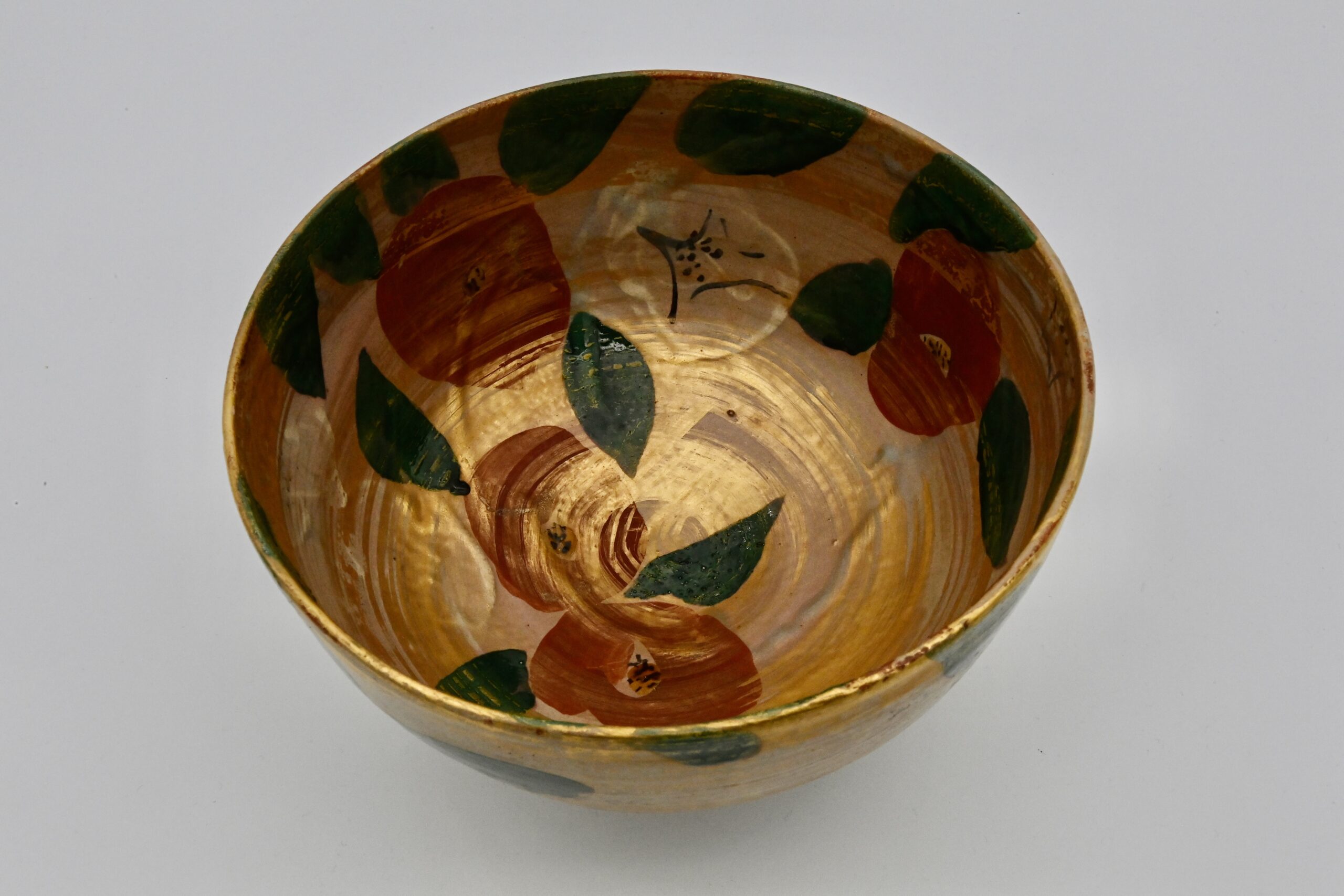 金彩椿鉢（共箱/友斎箱）