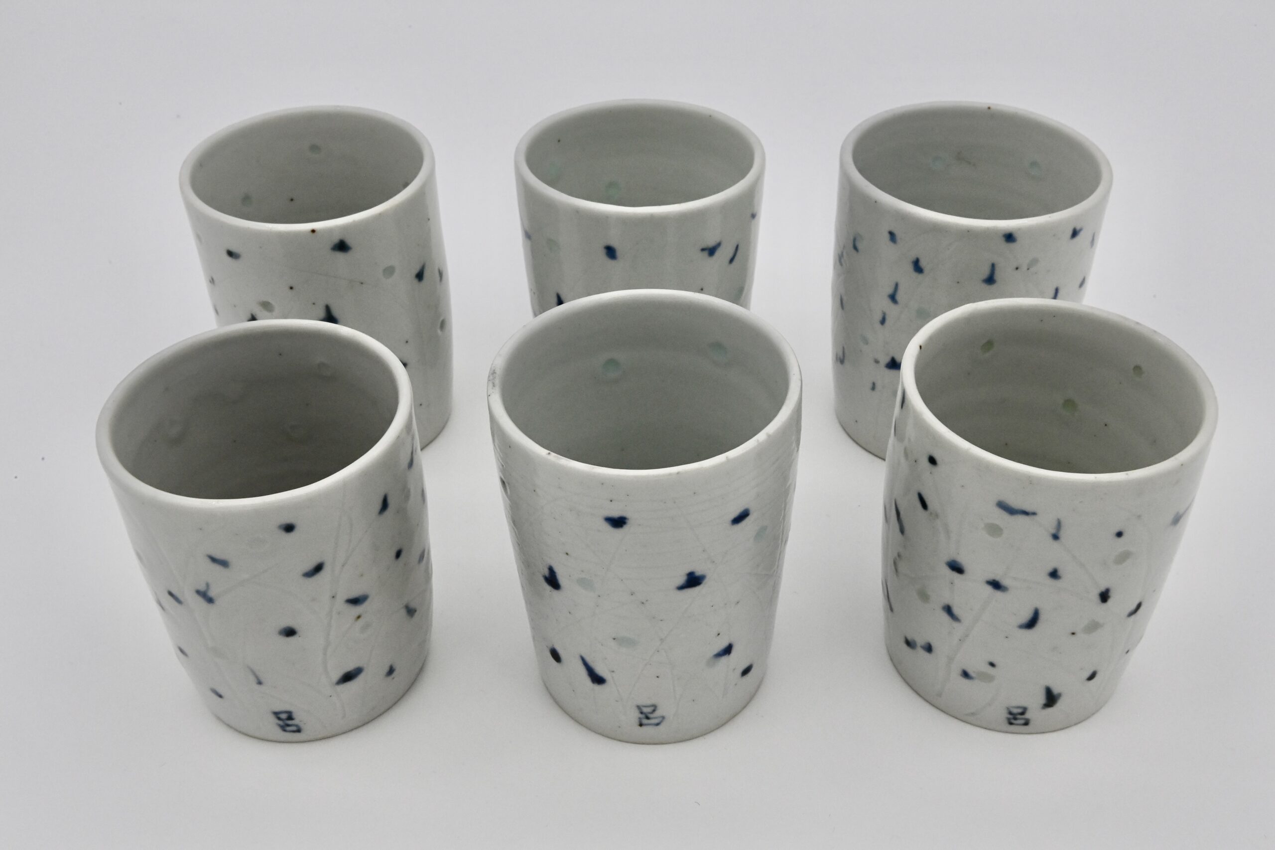 蛍手ビール呑（黒田陶々庵 識箱）