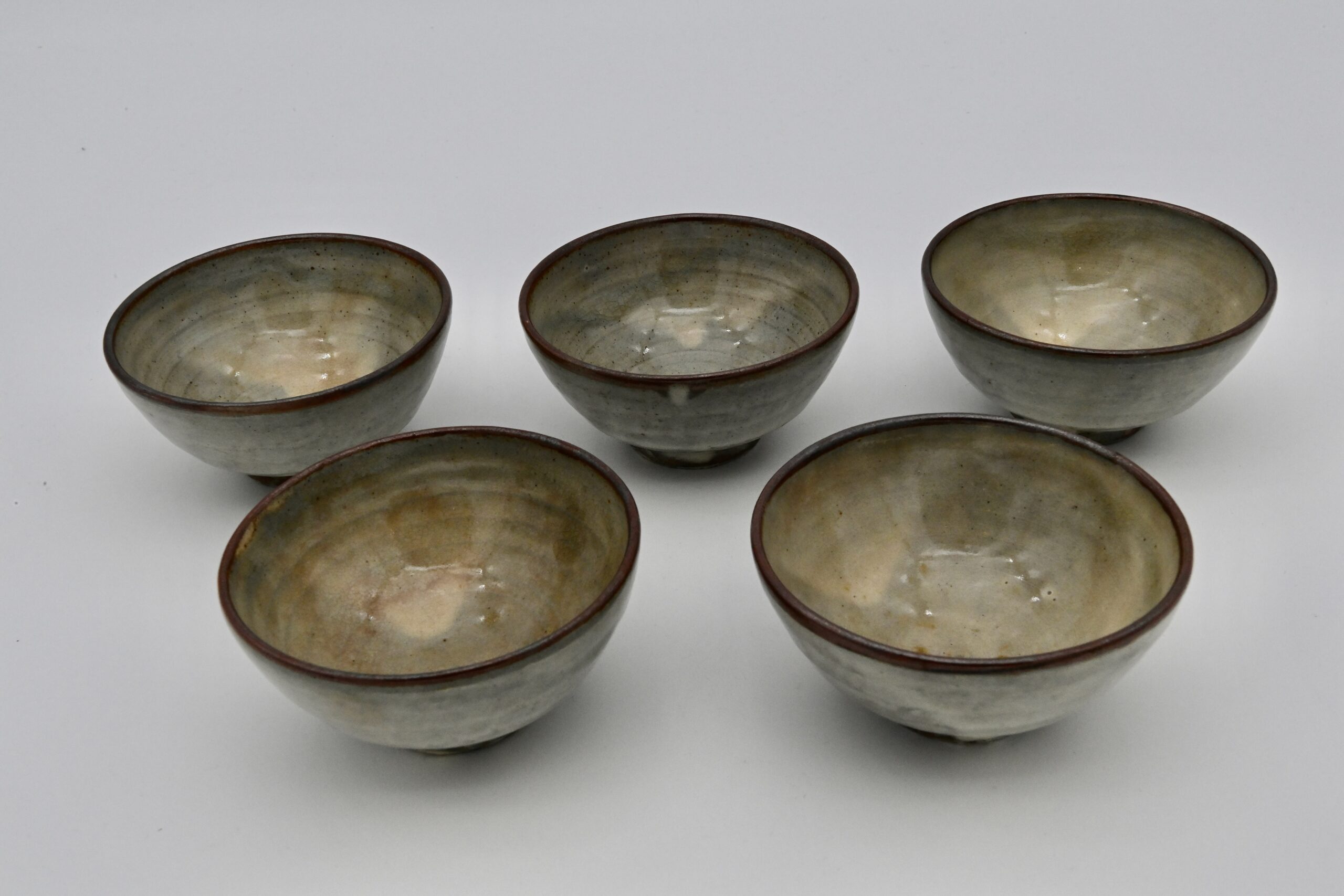 皮鯨手汲出碗 5客（黒田陶々庵 識箱）