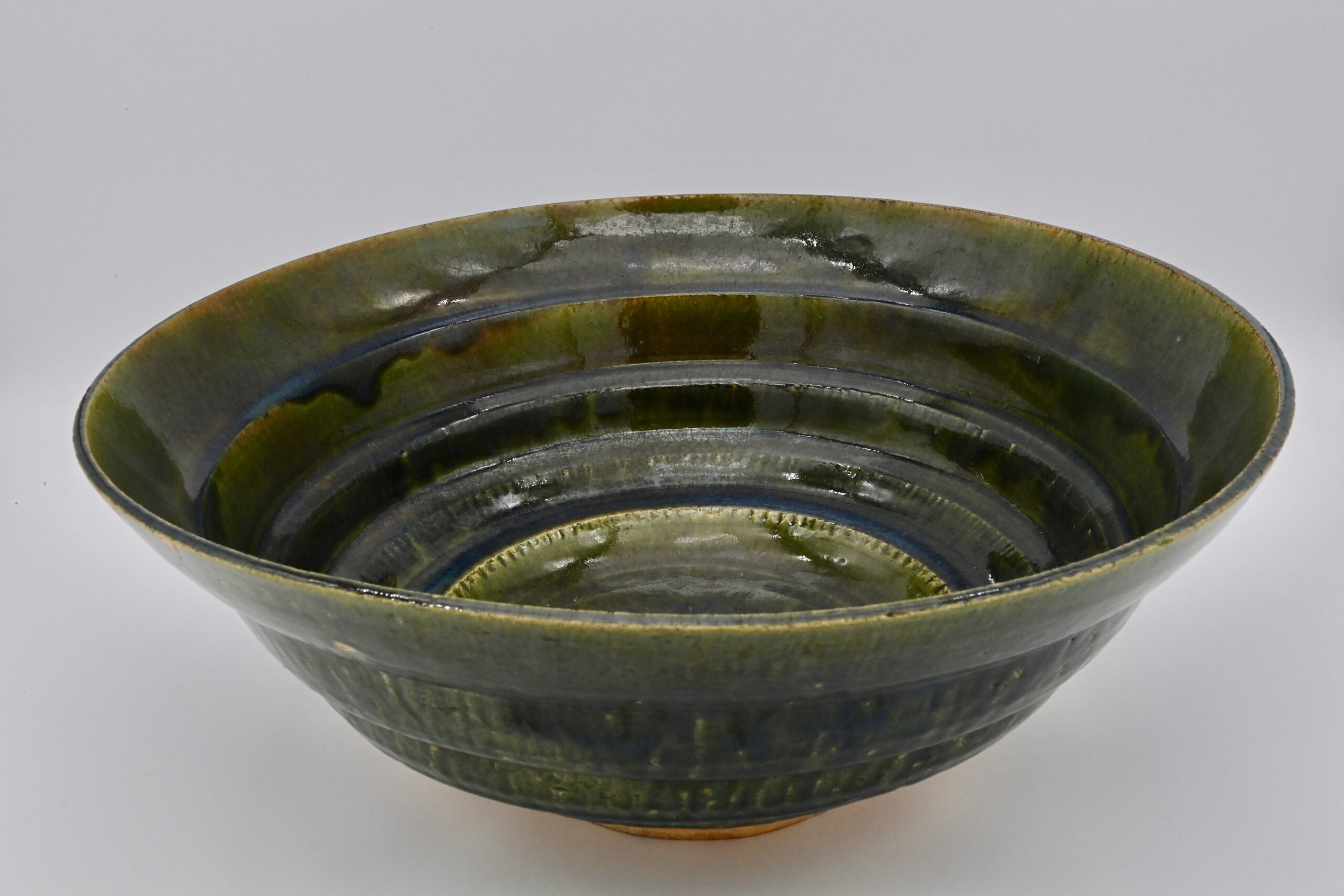 織部 段鉢（共箱）